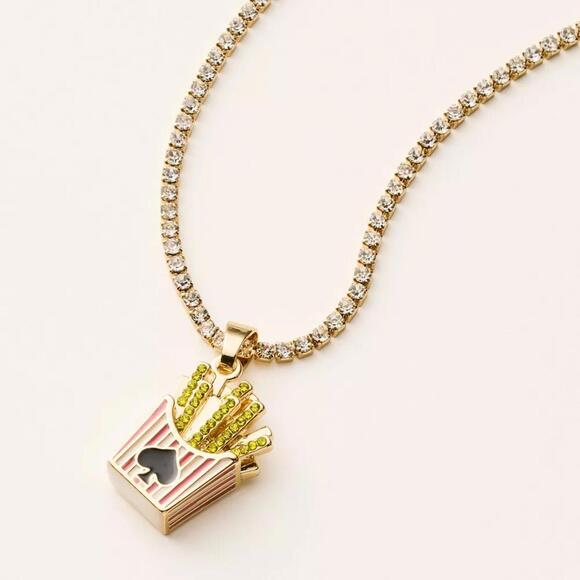 Kate Spade French Fry Charm Tennis Necklace - Picture 5 of 5